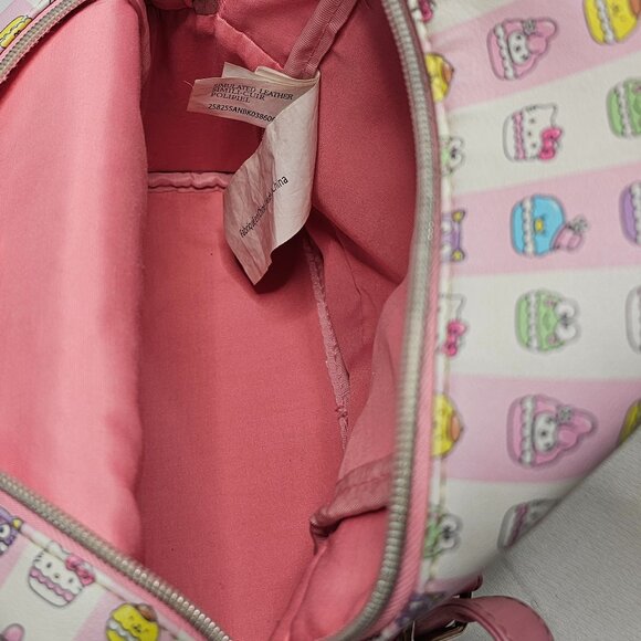 Sanrio Loungefly Hello Kitty Pink Kawaii Sweet Shop Macaroon Mini Backpack AOP - Picture 15 of 16